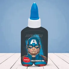 Cola Branca Capitão América - Vingadores - 40g - Disney Original - 1 unidade - Rizzo