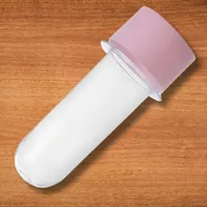 Mini Tubete Para lembrancinha Cristal Com Tampa Rosa Bebê - 8cm - 10 unidades - Rizzo