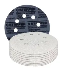 Disco De Lixa 125Mm Alto Colante Branco Grão 120 - Starfer