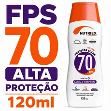 Protetor Solar Facial e Corporal 120ML FPS 70 - NUTRIEX