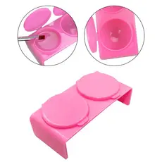 Misturador Tigela Copo Dappen Duplo com Tampa Armazenamento Pó Henna Líquido Tinta Pigmentos Unhas de Gel Monomer