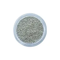 Pedraria Caviar de Metal para Decoração de Unhas Prata 1mm 20g, Arte Sedução
