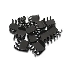 Kit 12 Presilhas Piranha para Prender os Cabelos Tridente Média Preto