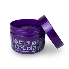 Gel Cola Siliconado Uva Fixa e Hidrata Cabelo 240g, Yelsew Cabelos Masculino Barbearia