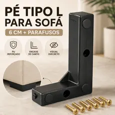 Pé De Sofá Plástico Reforçado Apoio Resistente Para Sofá Puff Poltrona