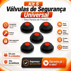 Kit 5 Válvulas de Segurança Universal para Panela de Pressão – Compatível com Diversas Marcas!