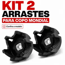 Kit 2 Arrastes Copo Liquidificador Mondial L99 L850 L900 L1000 L1200