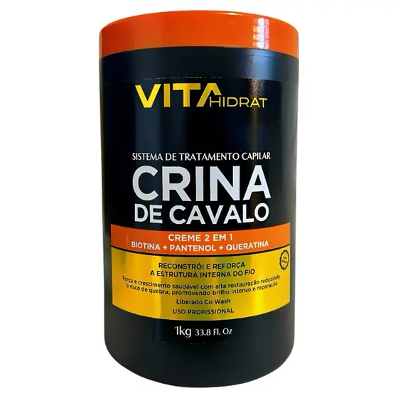 Creme Para Crescimento Acelerado Capilar Biotina Crina de Cavalo 1kg