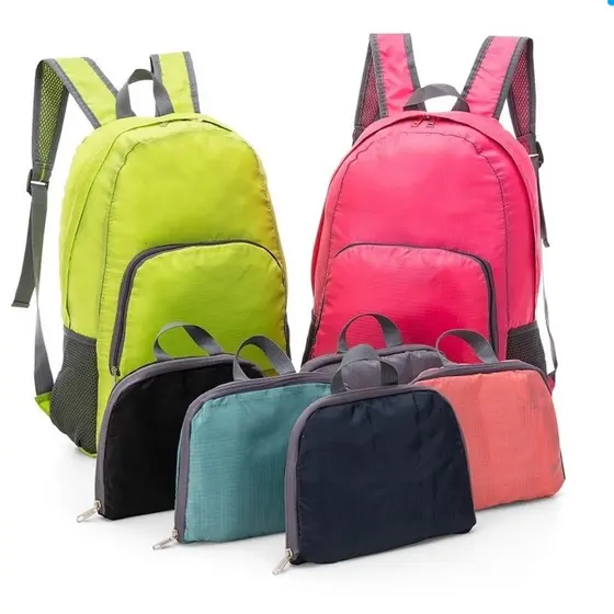 Mochila de Nylon Dobrável 25 Litros Viagem Impermeável