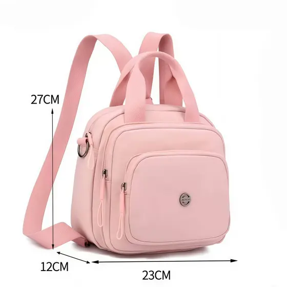 Bolsa feminina nylon impermeável vira mochila transversal tiracolo leve 3em1 738 Yobel