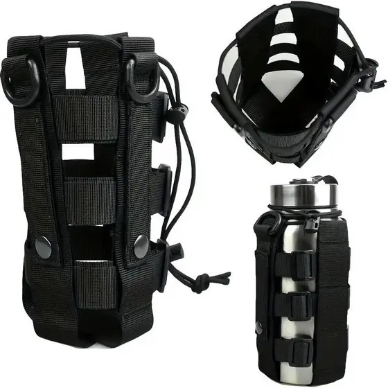 Alça Bolsa Porta Cantil Modular Molle Tática Mochila Airsoft Porta Garrafa D'agua YOBEL