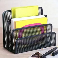 Organizador Mesa Suporte Documentos Papel cartas Aço Aramado