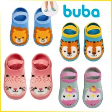 Meia Sapatilha antiderrapante com elástico Buba para bebê | infantil