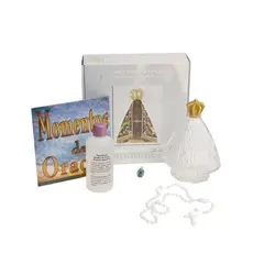 Kit 3 unidades  Padroeira, CD Momento de Orações, Frasco com Água Benta 100 ml, Terço