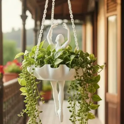 Vaso Bailarina Suspenso Decorativo Plantas Pendentes Suculentas