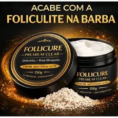 Follicure Premium Clear 150g – Creme Anti-Foliculite para Barba | Remove Pelos Encravados, Clareia e Uniformiza a Pele