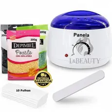 Kit Panela Elétrica + 200g Cera +1 espátula