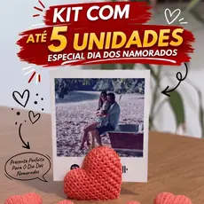 Porta Polaroid Coração 3D Suporte Foto Instax Mini Fujifilm Porta Retrato Mesa Decoração Casamento