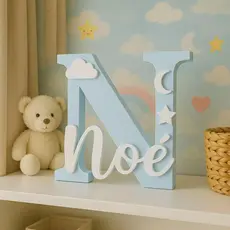 Letreiro Infantil Personalizado com Nome e Decoração 3D