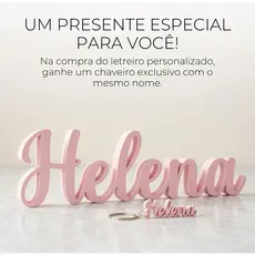 Letreiro personalizado 3D e chaveiro