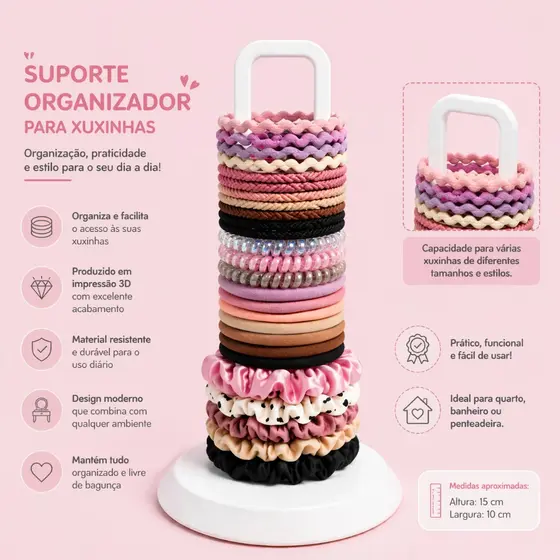 Suporte Organizador de xuxinha pra cabelo