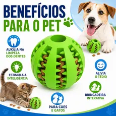 Bolinhas Multifuncional para Cachorro e gato Escova Mordedor Porta Petisco Pet Ball