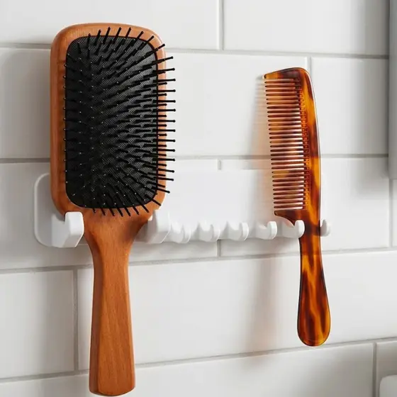 Suporte Porta Escova Para Parede Cabelo Organizador Gillete Coisas de Banheiro