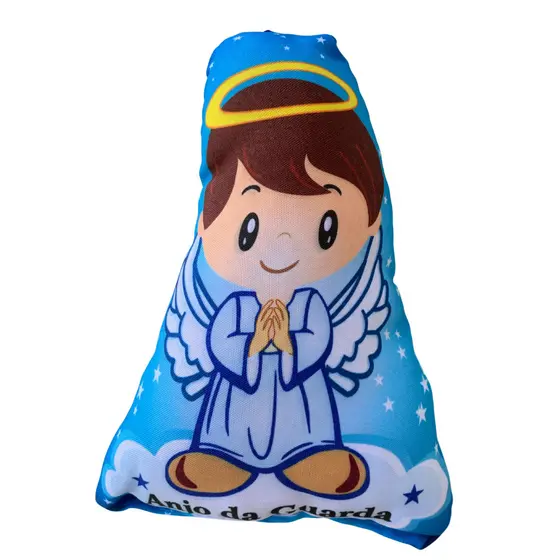 Almofada Naninha Santo Anjo Da Guarda Menino Infantil Azul