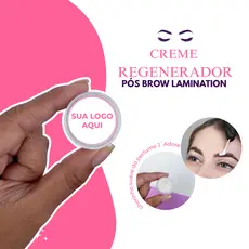 Kit Creme Regenerador de Sobrancelha Pós Brow Lamination com sua LOGO | Personalizado com sua logo | Natural e Vegano