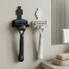 Suporte Prestorbarba Parede 3M Porta Barbeador Porta Gilette Banheiro Sem Furadeira Forte Top Já