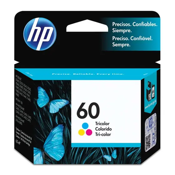 Cartucho HP 60 Original CC643WB cores p/  Deskjet F4224, F4480, F4580, D1660, Photosmart D110a