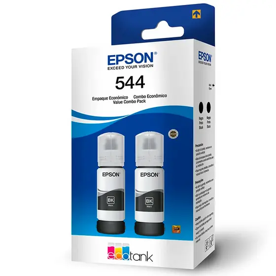 Kit Refil Epson Ecotank (544) T544120-2P Preto com 2 unidades