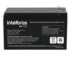 Bateria selada VRLA 12V 7AH XB 1270 Intelbras