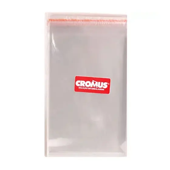 Saco adesivado transparente 10X15X3cm 100 unidades 051716 Cromus