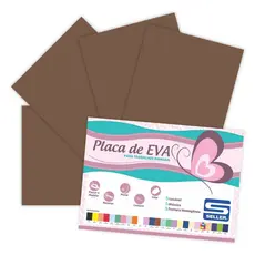 Placa de EVA 40X60cm Marrom pacote com 10 folhas Seller