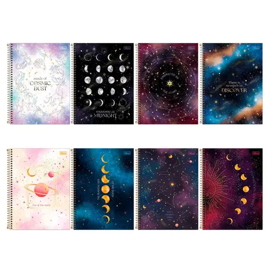 Caderno espiral capa dura universitário 10x1 160 folhas Magic Tilibra
