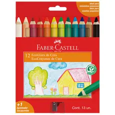 Giz de cera Ecogiz com 12 cores 141412 Faber-Castell