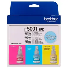 Kit garrafa de tinta Brother InkTank BT5001-3PK Cores com 3 unidades