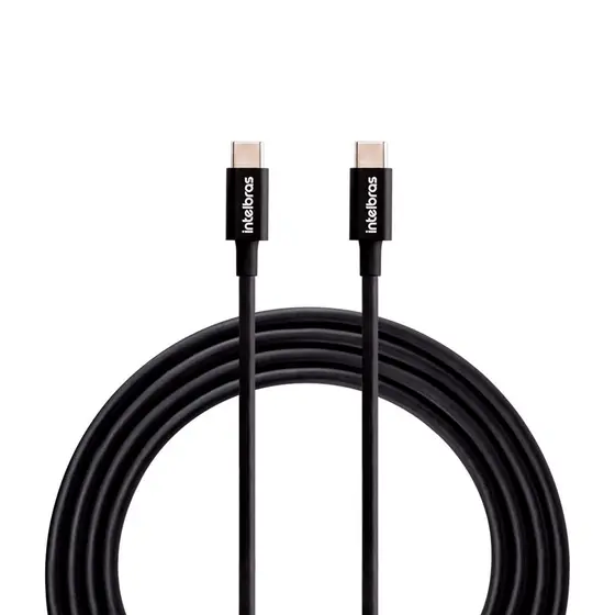 Cabo USB-C para USB-C PVC Preto 1,2m EUCC12PP Intelbras