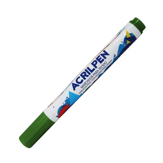 Caneta para tecido Acrilpen Verde Musgo 513 Acrilex