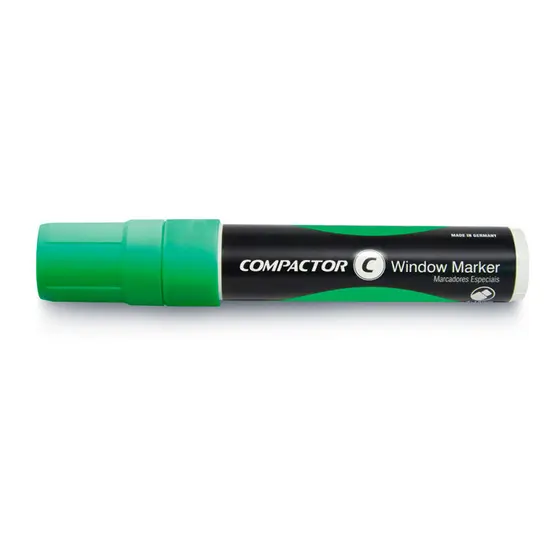 Marcador para janelas, vidros e vitrines Verde Compactor