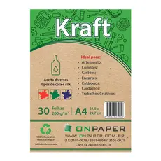 Papel Kraft A4 200g 210x297 com 30 folhas On Paper
