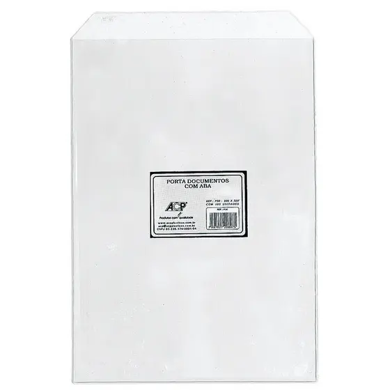 Porta documento plástico ofício com aba P-30 ACP