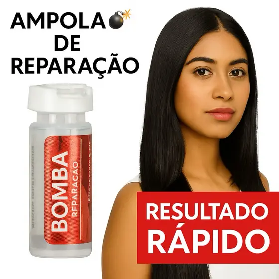 AMPOLA BOMBA CAPILAR DE REPARAÇÃO DERMABEL 12 ou 24 UNIDADES