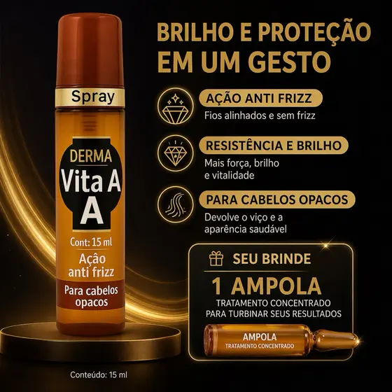 Tônico Derma MonoVitA Antiqueda para crescer cabelo mais rápido. Ganhe uma Ampola de Brinde.