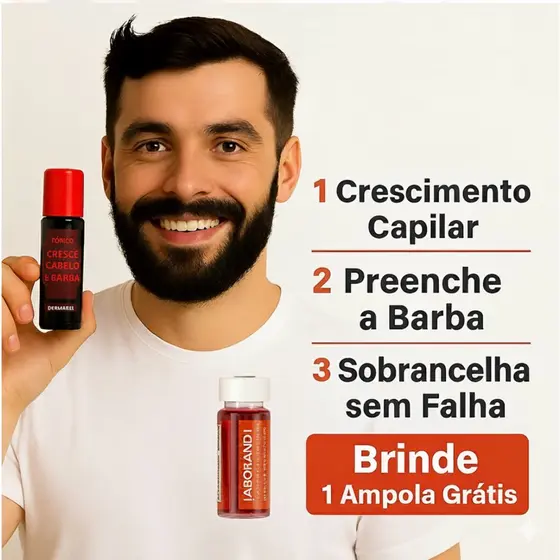 Tônico Crescimento Rápido Cabelo e Barba Dermabel – Alecrim e Jaborandi