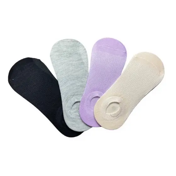 Meia Sapatilha Curta Feminina com Silicone Antideslizante Macia