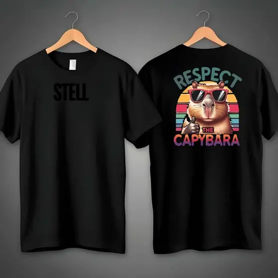 Camiseta Premium Básica T-shirt Camisa capivara respect 100% Algodão treino