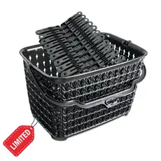 Cesto PRETO com Alça Multiuso para Prendedores de Roupas Plástico Reforçado