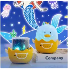 luminaria de projetor de pato fofo para céu estrelado, ornamento criativo de desenho animado para estudantes,luz noturna